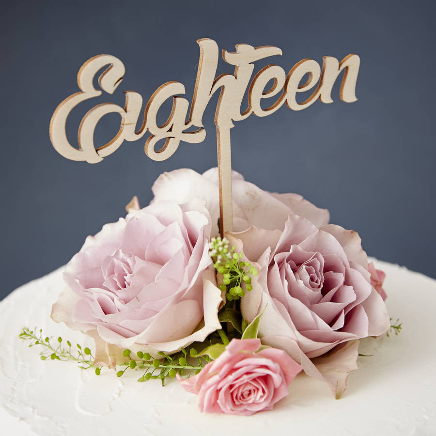 Eighteen Birthday Cake Topper