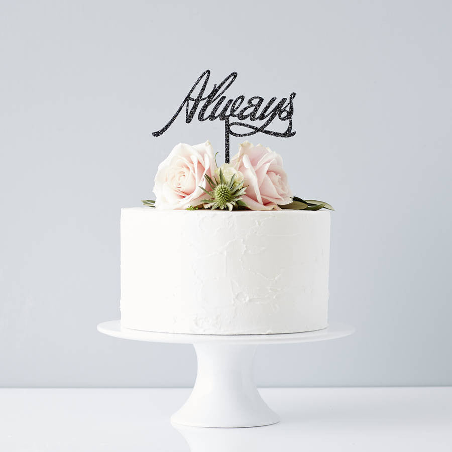 Elegant Always Wedding Cake Topper