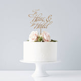 Elegant To Have And To Hold Wedding Cake Topper