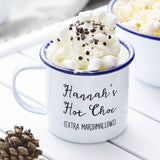 Enamel Personalised Hot Chocolate Mug