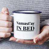 Enamel Personalised Namaste Mug
