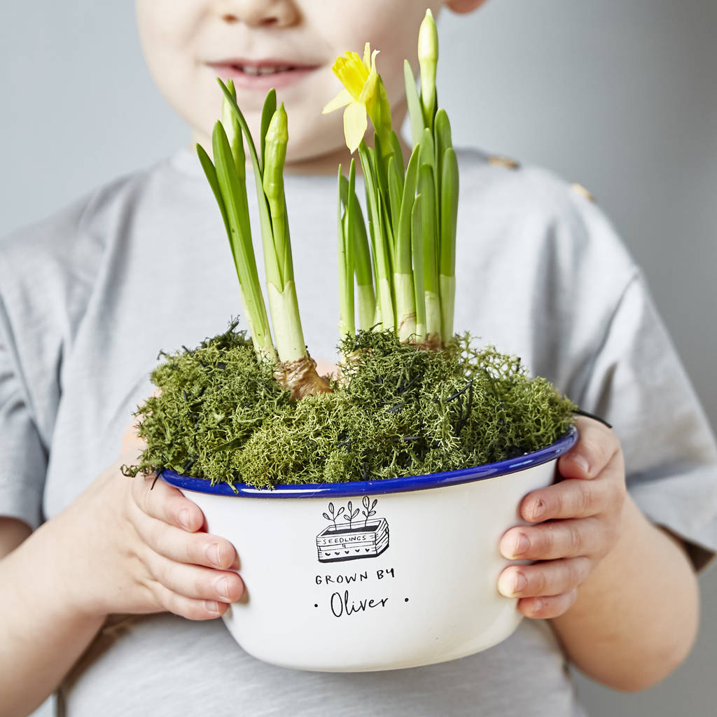 Enamel Personalised Planter