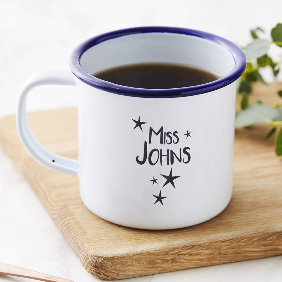 Enamel Personalised Teacher Mug