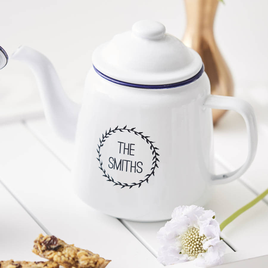 Enamel Personalised Teapot