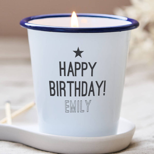 Enamel Smells Like Birthday Cake Candle - Spark More Joy
