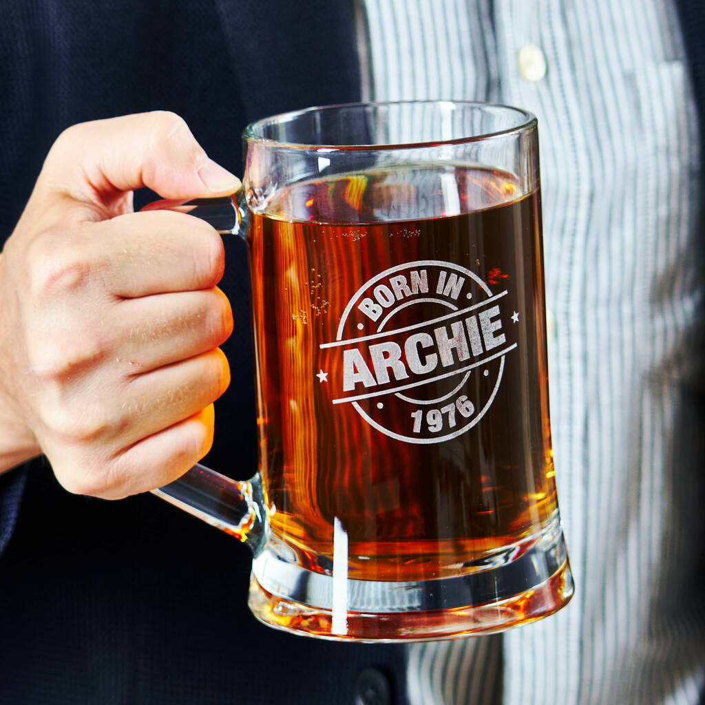 Engraved Birthday Beer Tankard