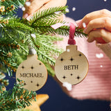 Engraved Wooden Bauble Decoration