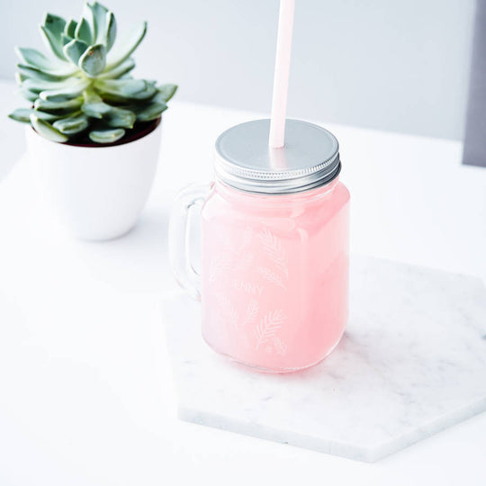 Fern Personalised Mason jar
