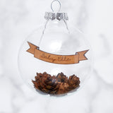 Personalised Banner Pine Cone Bauble