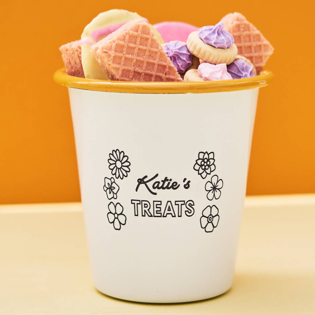 Flower Power Personalised Treat Pot