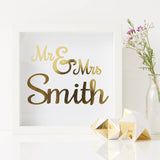 Framed Personalised Mr And Mrs Print