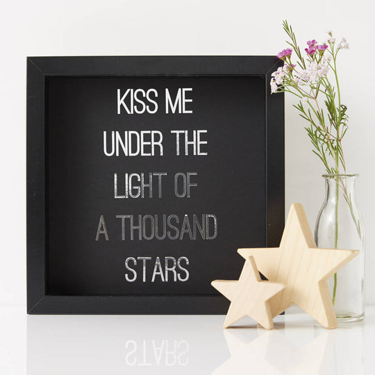 Framed Personalised Song Lyrics Print