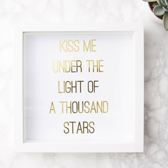 Framed Personalised Song Lyrics Print