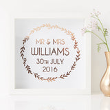 Framed Personalised Wedding Print