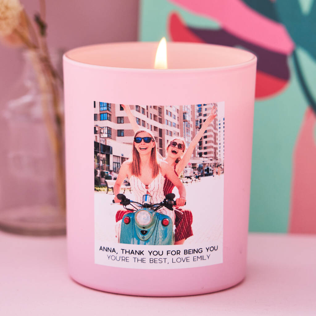 Friendship Personalised Photo Candle - Spark More Joy