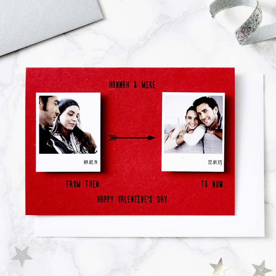 From Then To Now' Personalised Card