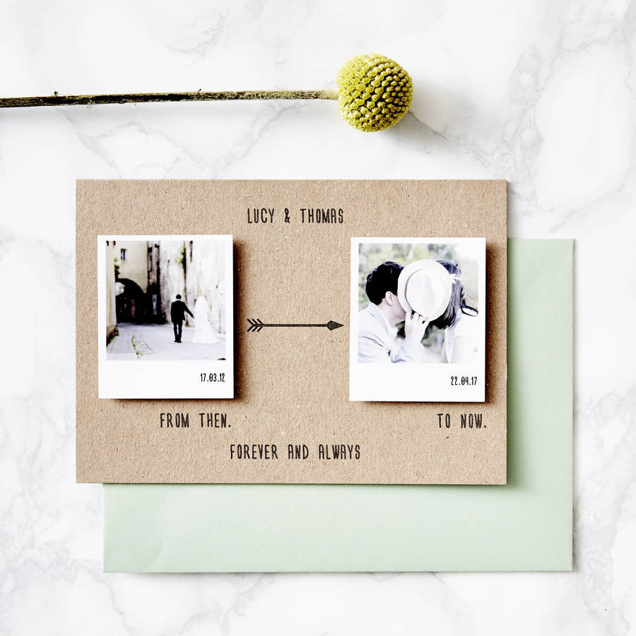 From Then To Now' Personalised Card