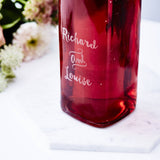 Couples Personalised Glass Bottle