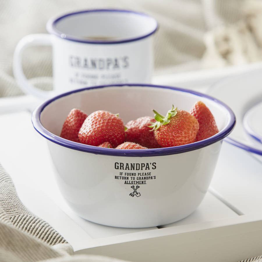 Grandpa's Personalised Enamel Bowl