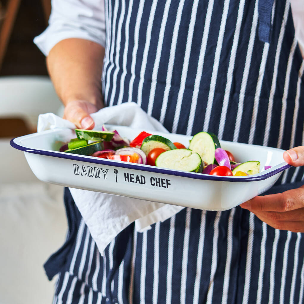 Head Chef Personalised Enamel Baking Tray