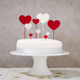 Heart Cake Topper Set