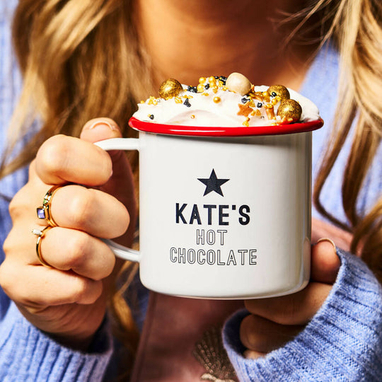 Hot Chocolate Personalised Enamel Mug