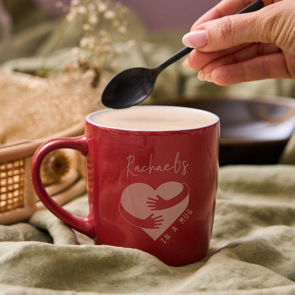 'Hug In A Mug' Personalised Stoneware Mug