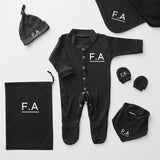 Initials Personalised Baby Sleepsuit