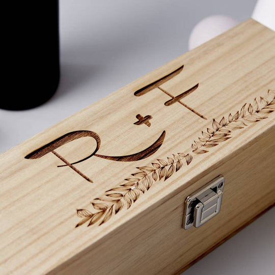 Initials Wooden Personalised Bottle Box