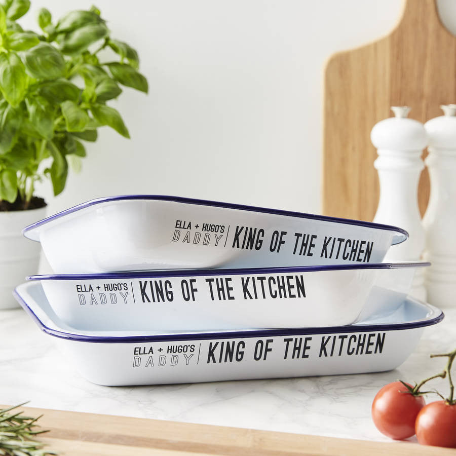 King of the Kitchen' Personalised Baking Tray