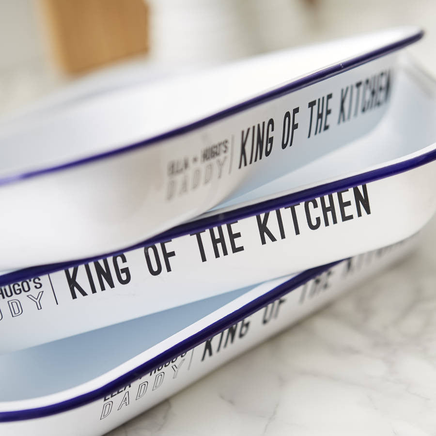 King of the Kitchen' Personalised Baking Tray