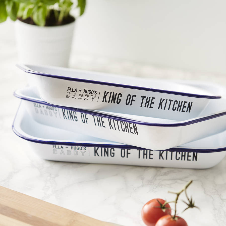 King of the Kitchen' Personalised Baking Tray