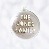 Laser Cut Personalised Family Christmas Bauble