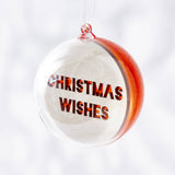 Laser Cut Personalised Message Christmas Bauble