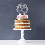 Laurel Mr And Mrs Wedding Cake Topper