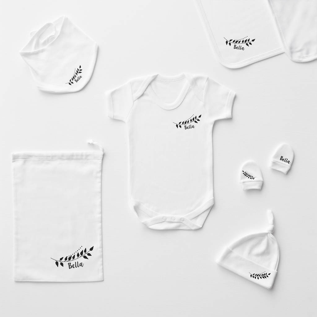 Laurel Personalised Short Sleeve Babygrow