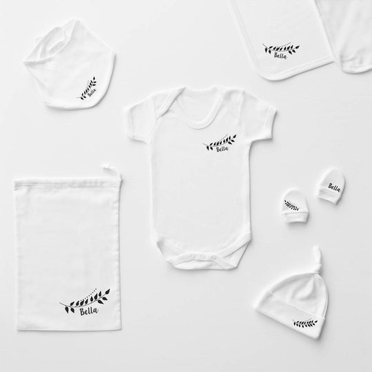 Laurel Personalised Short Sleeve Babygrow