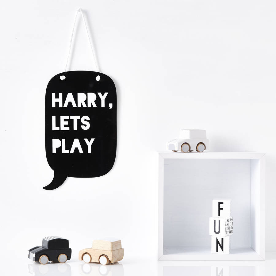 'Let's Play' Personalised Nursery Wall Art