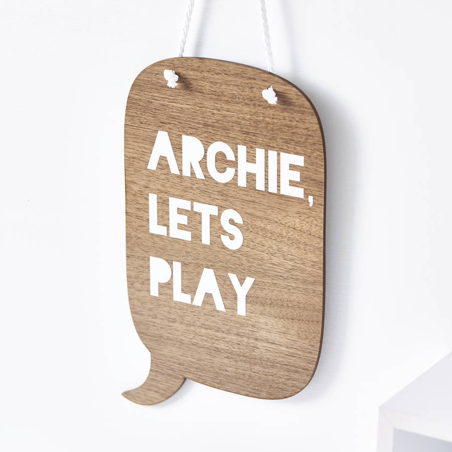 'Let's Play' Personalised Nursery Wall Art