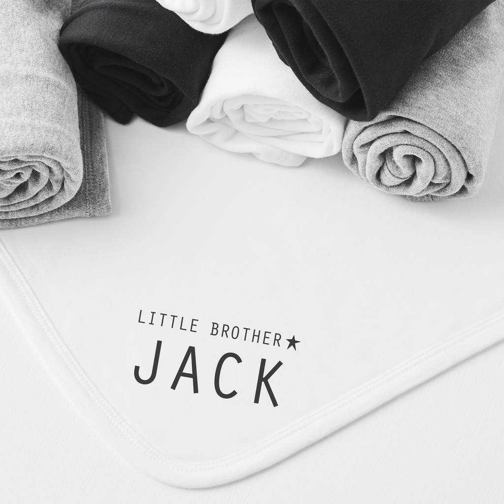 Little Brother Personalised Short Sleeve Babygrow