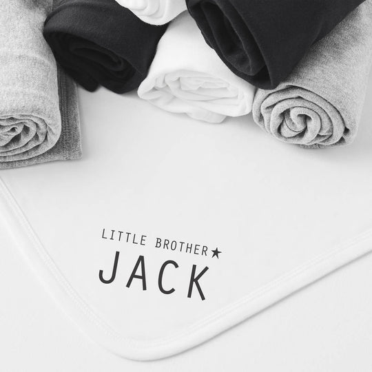 Little Brother Personalised Short Sleeve Babygrow