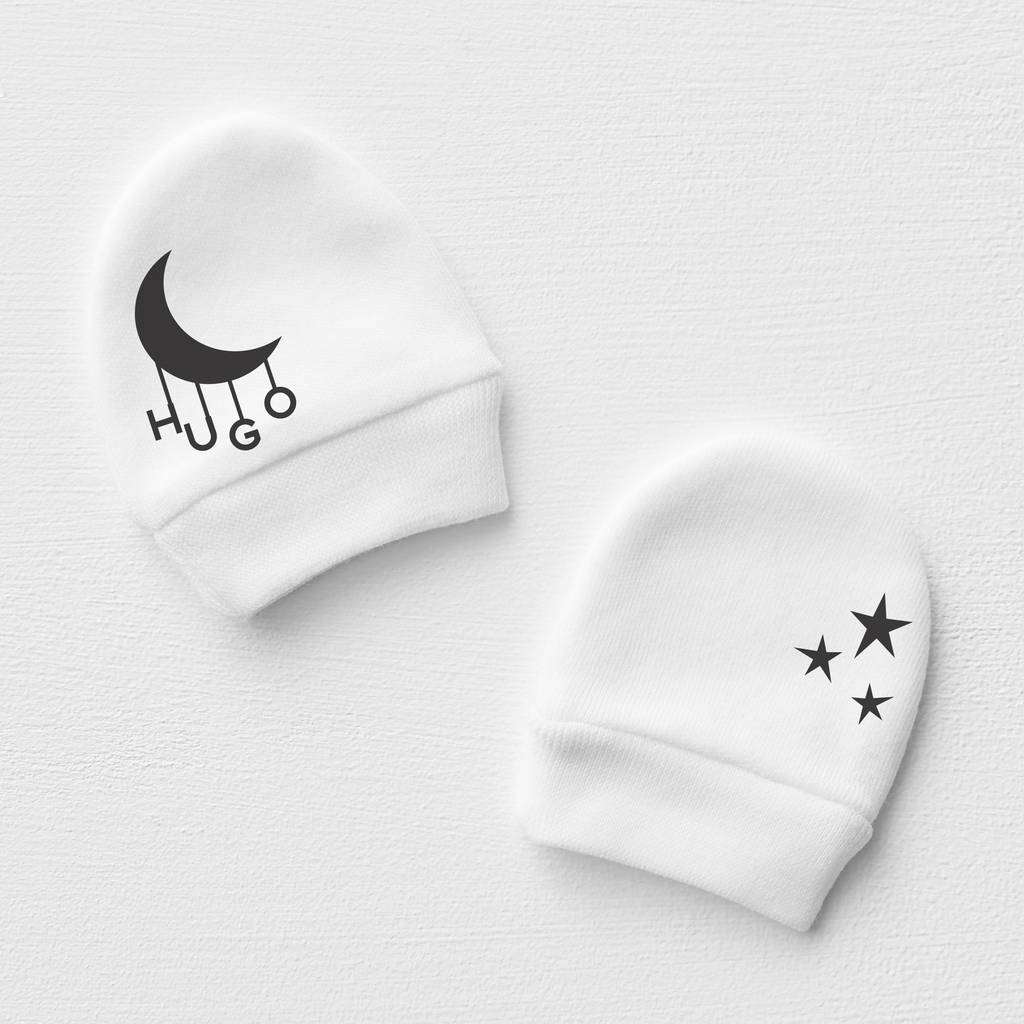 Little Moon Personalised Baby Sleepsuit