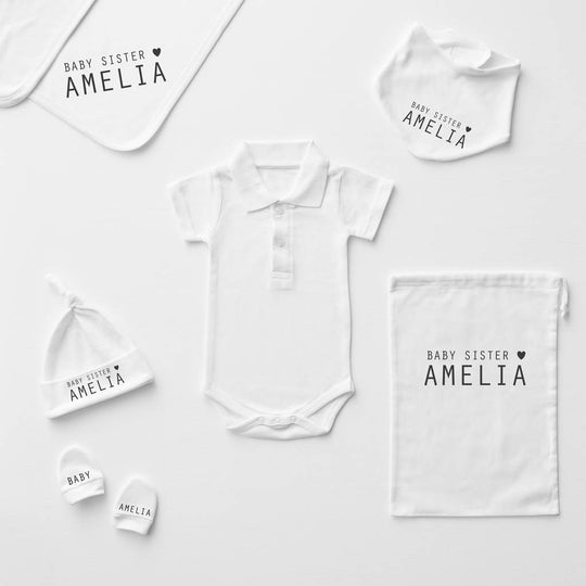 Little Sister Personalised Polo Babygrow