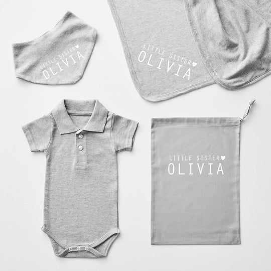 Little Sister Personalised Polo Babygrow