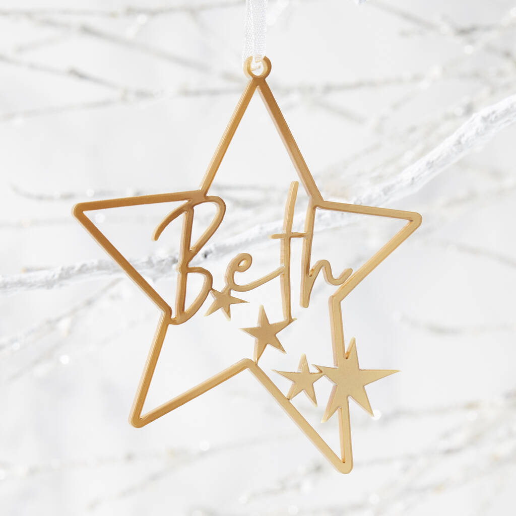 Little Star Personalised Christmas Decoration