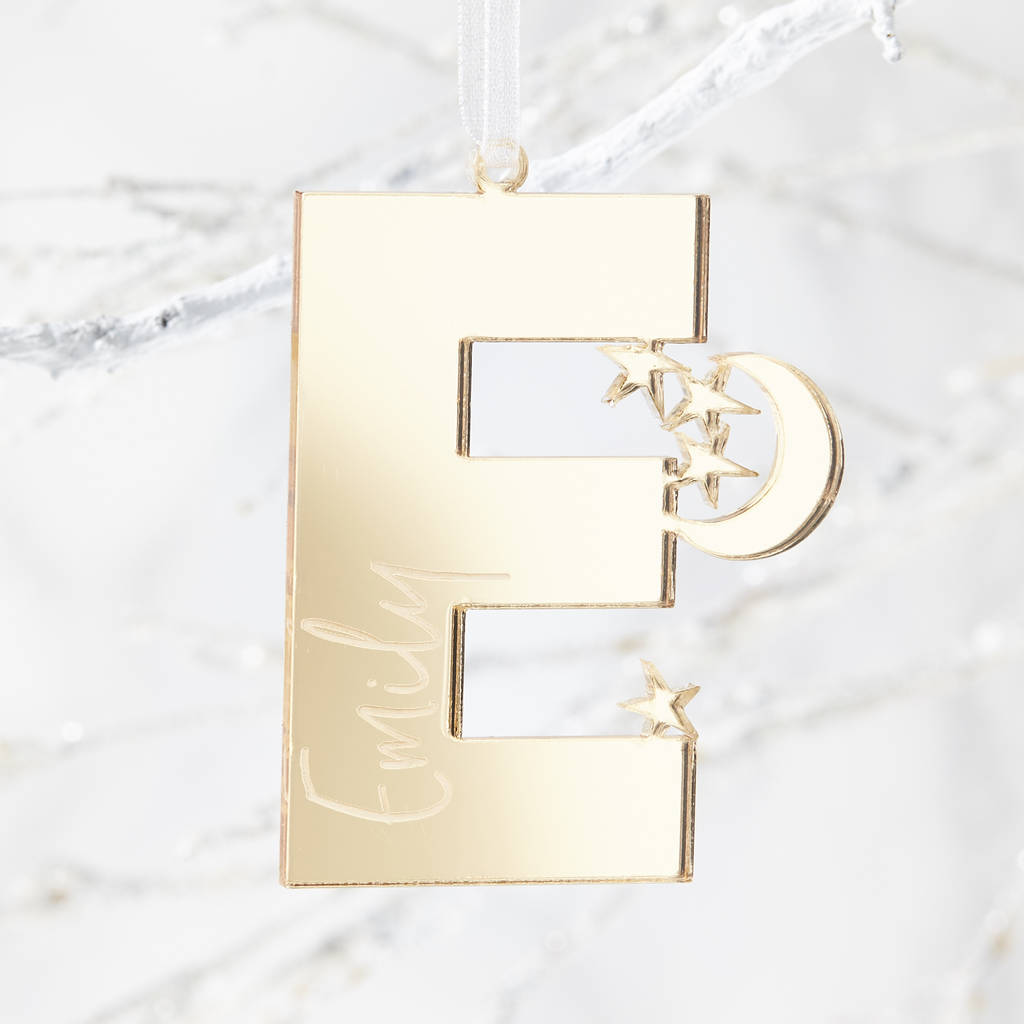 Star Initial Personalised Christmas Decoration