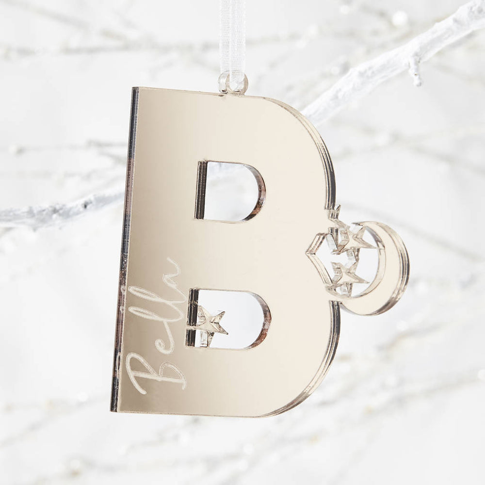 Star Initial Personalised Christmas Decoration