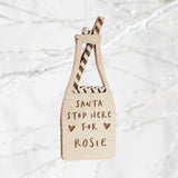 Personalised Milk Bottle Christmas Decoration