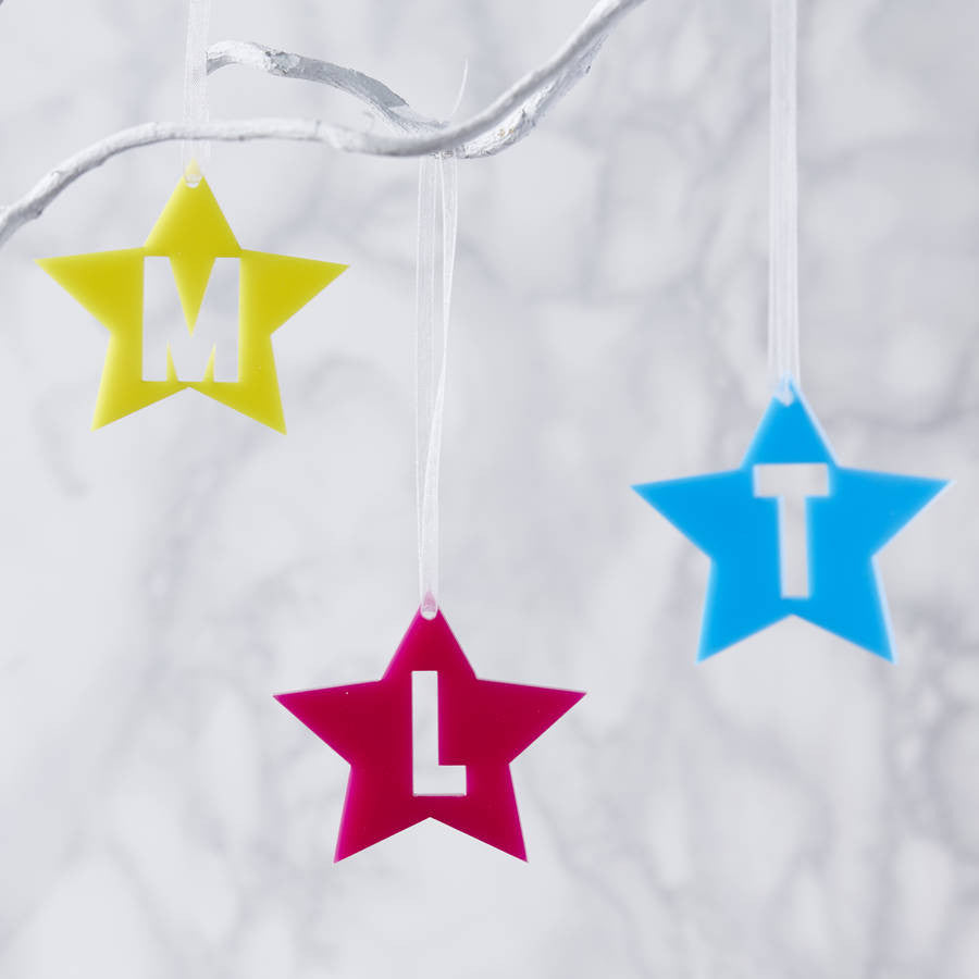 Initial Star Personalised Decoration