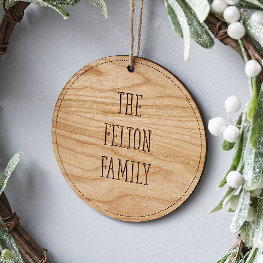 Mistletoe Personalised Christmas Wreath